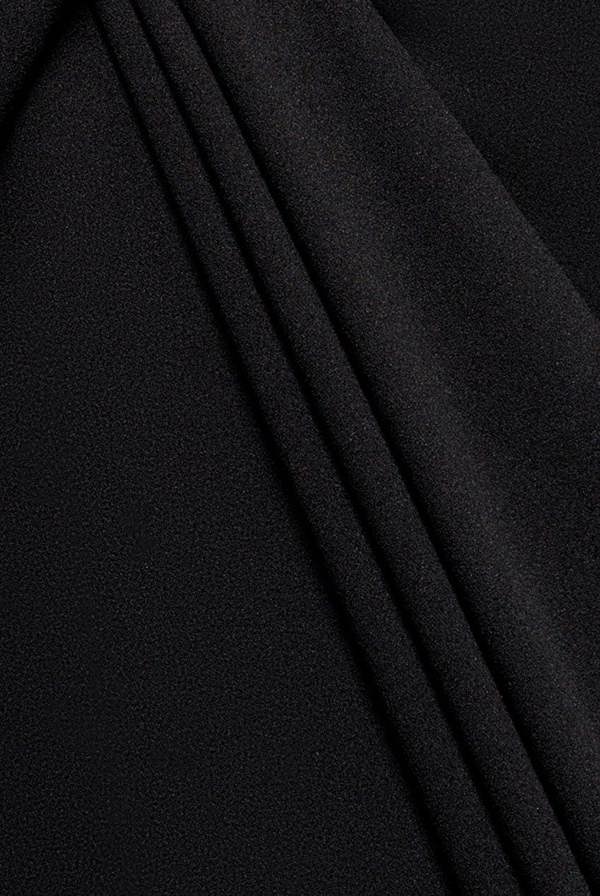 Front Wrap Asymmetric Hem Scuba Maxi Dress - Black DR5295