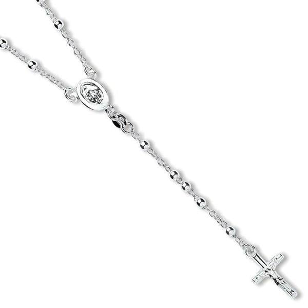 Christopher James of London Sterling Silver Rosary 3mm Bead Necklace