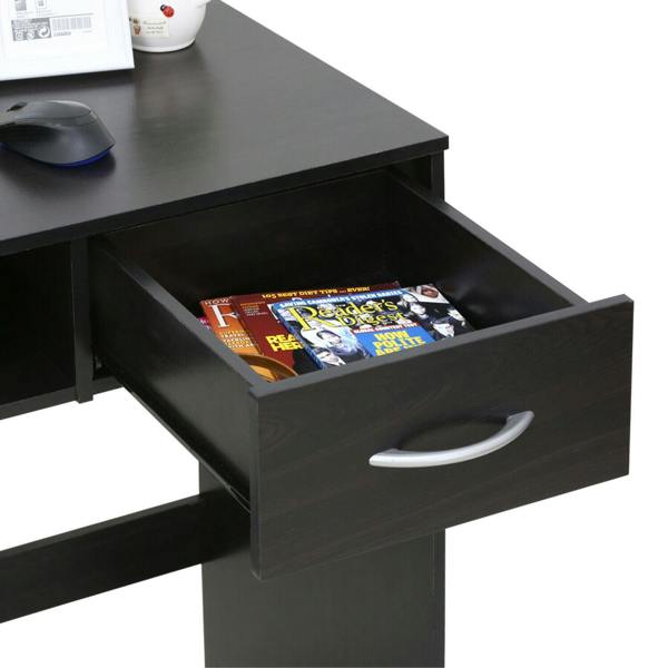 WALPLUS JAYA Computer Study Desk with Drawer, Espresso Crafted for Practical Use and Stylish Living Spaces