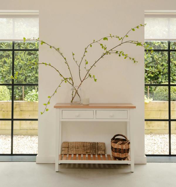 Statement Furniture Ludlow White Console Table with Storage