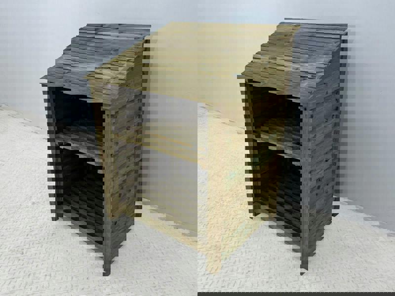 Arbor Garden Solutions Wooden Premium Tongue/Groove Log Store with Shelf (W-99cm, H-126cm or H-180cm, D-88cm)