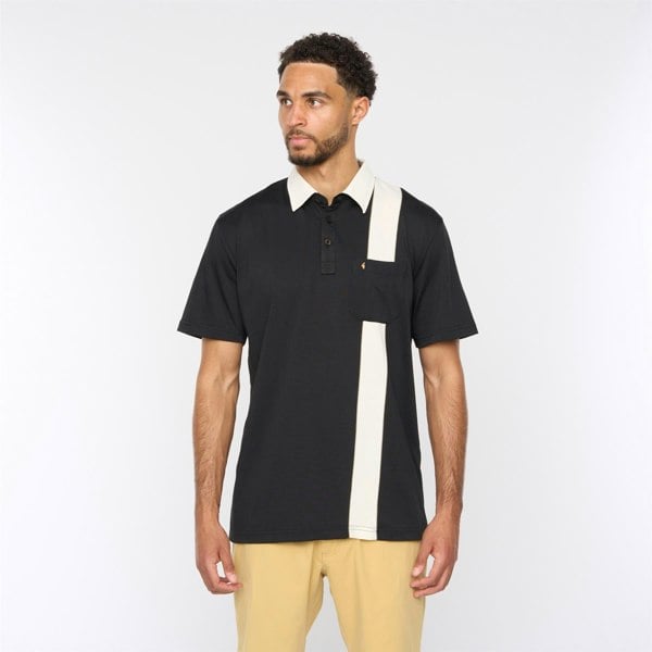 Gabicci G52X17 Mens Short Sleeve Plated Jersey Polo Shirt Gabicci Classic - BLACK