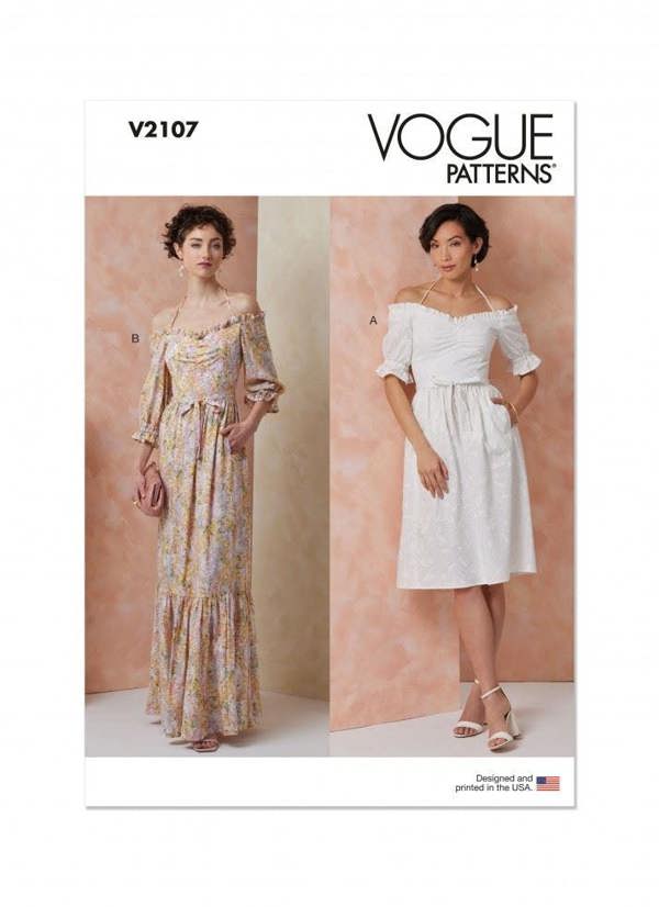 Vogue Sewing Pattern 2107, Dresses for Women, U5 (16-18-20-22-24) - Intermediate
