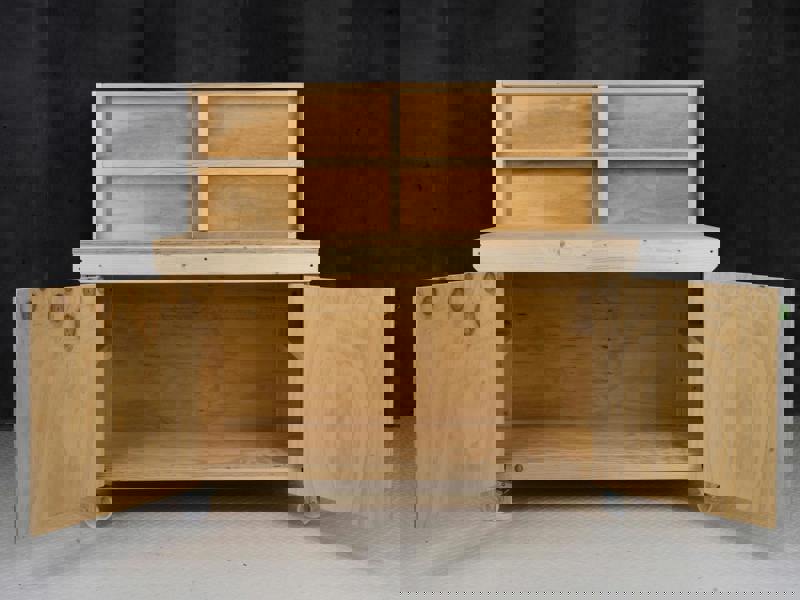 Arbor Garden Solutions Wooden Plywood Top Workbench With Lockable Cupboard (V.9) With back panel, With Wheels