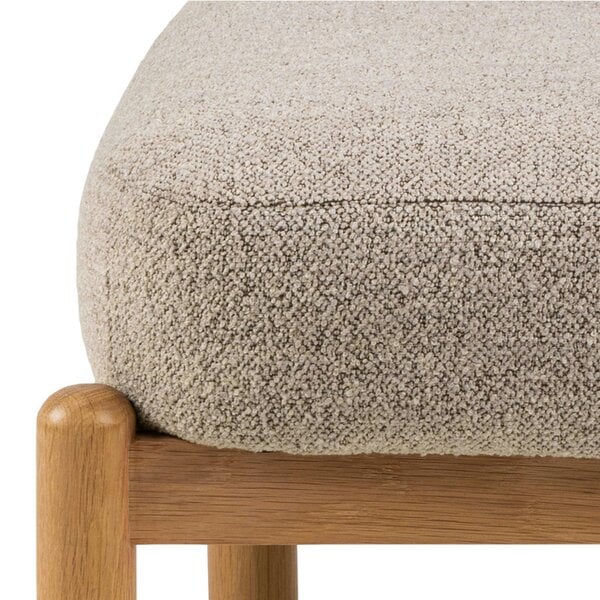Wyld Haus Nook Cream Boucle Lounge Chair Oak Wood Legs