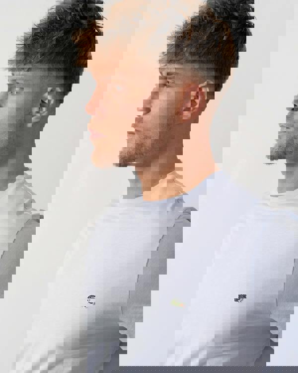 Lacoste Mens Crew Neck Pima Cotton Jersey T-Shirt - Phoenix Blue J2G - Logo detail