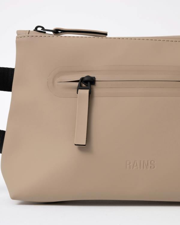 Rains Cosmetic Bag Zip - Beige 133 - zip detail