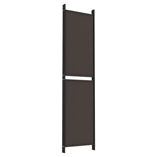 Berkfield 6-Panel Room Divider Brown 300x220 cm Fabric