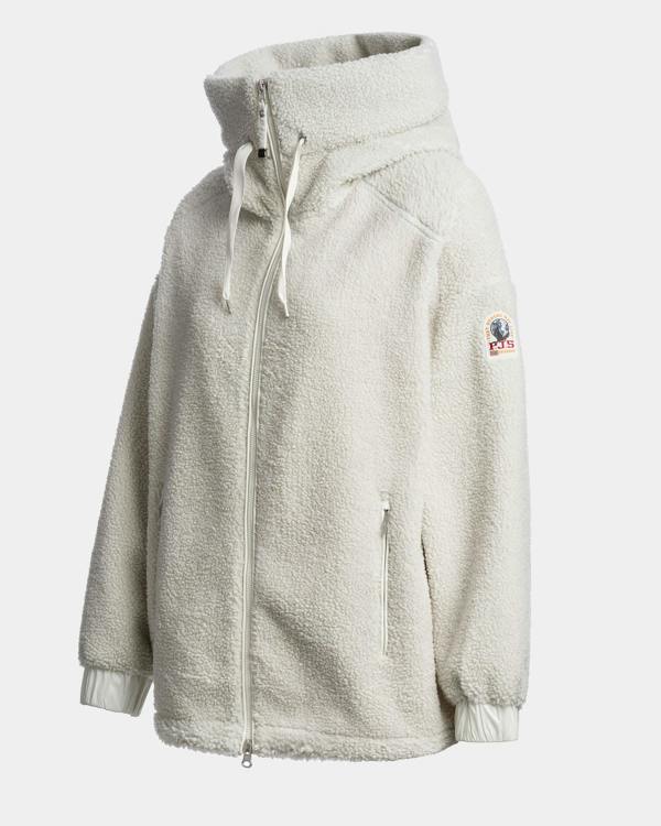 Parajumpers Noelle Womens Full Zip Sweatshirt - Chalk White 131 | CHO | Designer Womens Full Zip Sweatshirts