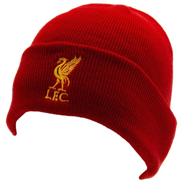 Liverpool FC Unisex Adult Turned Up Cuff Beanie - Red/Yellow