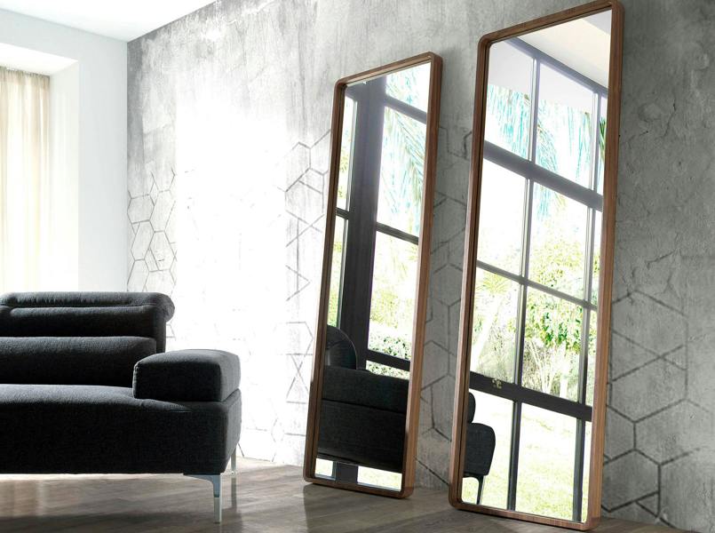 Angel Cerdá Rectangular Walnut Wall Mirror 3036