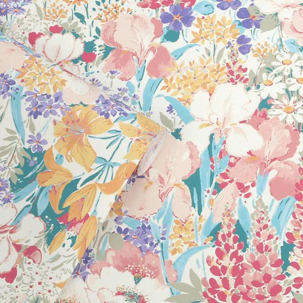 Laura Ashley Everingham Meadow Multi wallpaper