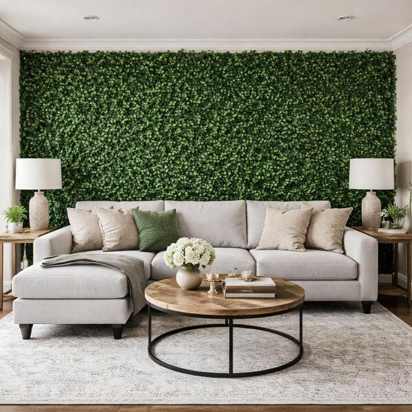 Gardenwize Pack of 4 Artificial Green Wall Panels UV-Resistant Garden & Indoor Feature Wall