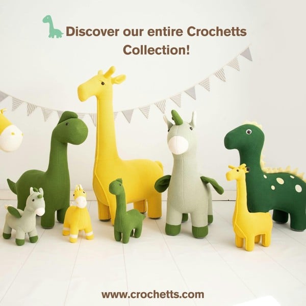 CROCHETTS Large horse plush with auxiliary seat for children LT-Y07
