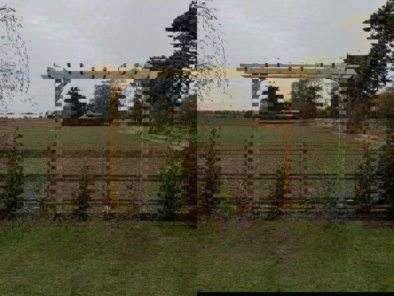 Arbor Garden Solutions Sculpted Double Beam Pergola, Plant Climbing Arbour - Sculpted brace