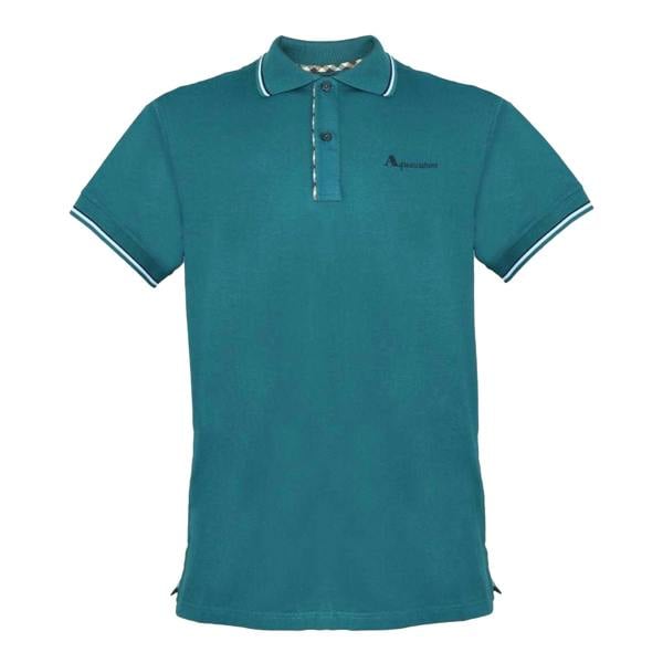 Aquascutum Mens Tipped Polo Shirt - Green - 