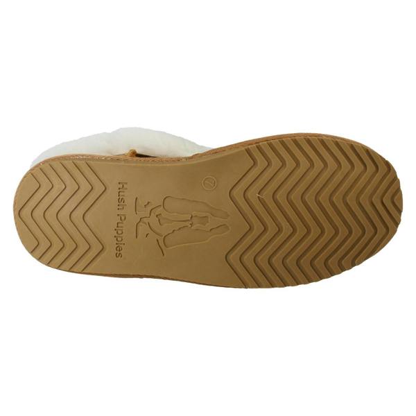 Hush Puppies Ladies Hush Puppies Memory Foam Leather Warm Lined Bootie Slippers Ayana