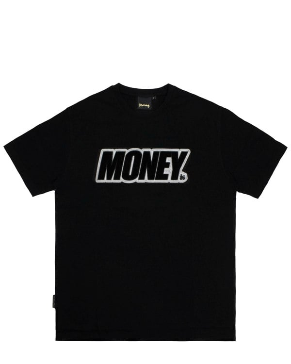 Money Velour Applique Tee - Black