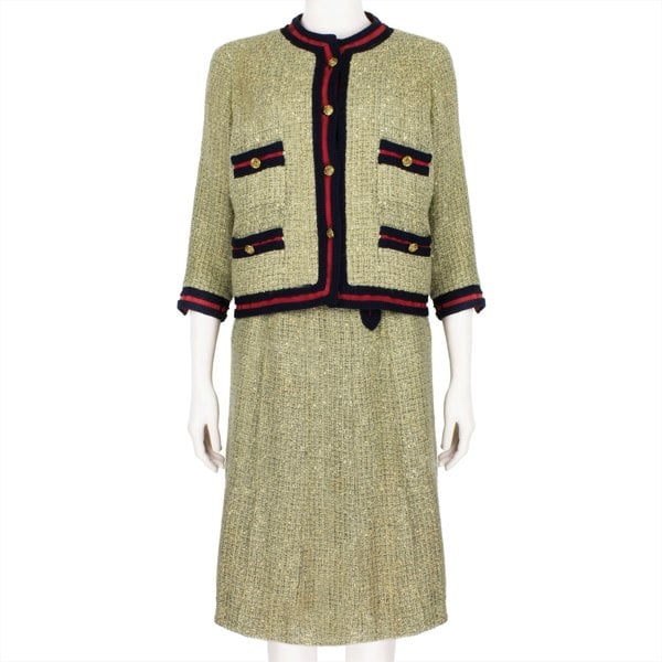 Chanel Vintage Antique Tweed Skirt Suit Elizabeth Taylor collectors item