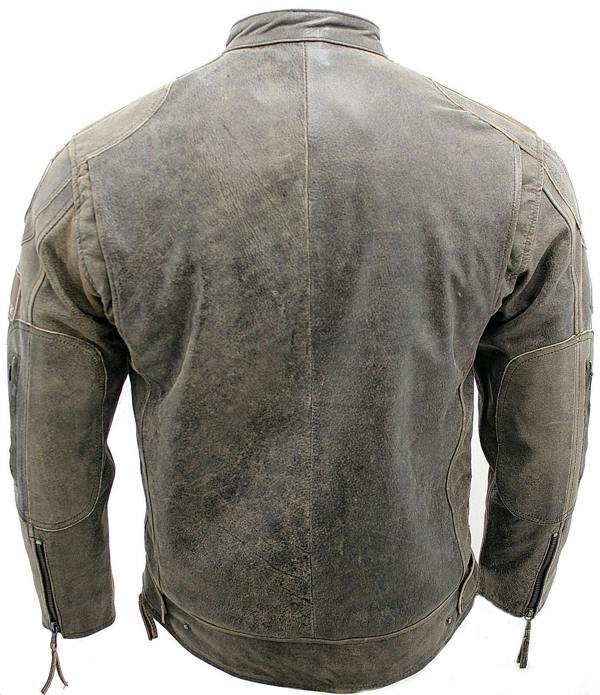 Infinity Leather Mens Racing Moto Badges Biker Leather Jacket