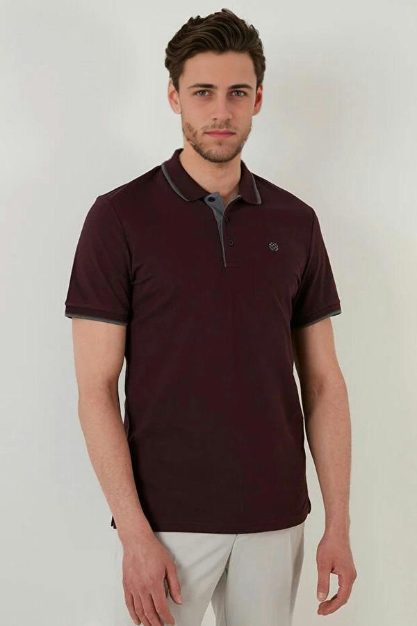 WOVCOR 100% Cotton Button-Down Regular Polo Collar Men's T-Shirt