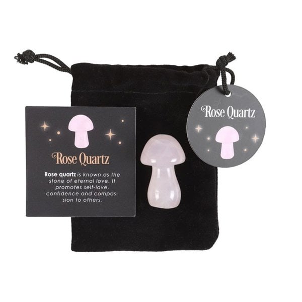 Serano Magical Rose Quartz Crystal Mushroom
