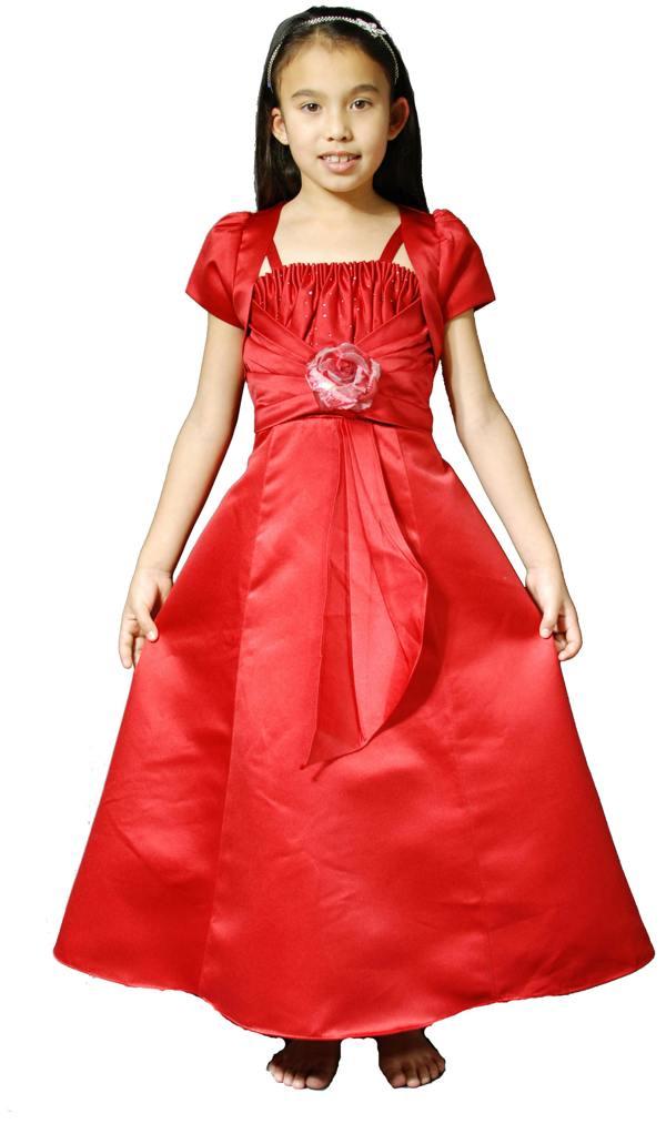 Cinda Satin Young Bridesmaid Dress