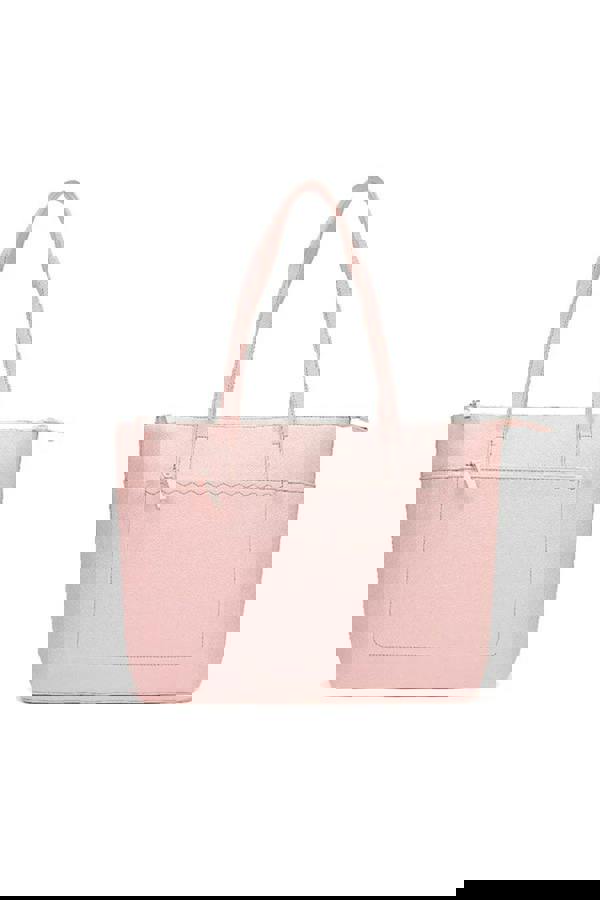 Pluspup Large Tote Shoulder Bag with Zipper Closure and Inner Pockets