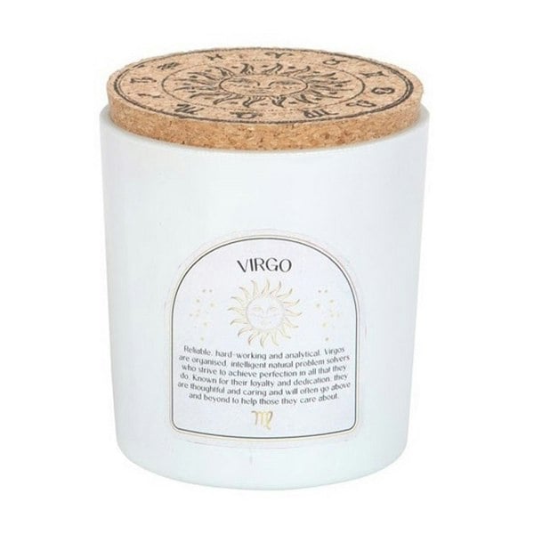 Something Different Virgo Sandalwood & Patchouli Quartz Scented Candle - White/Brown