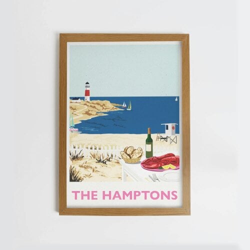 Joules Happily Hamptons 50 X 70 Wood Frame | Multicoloured