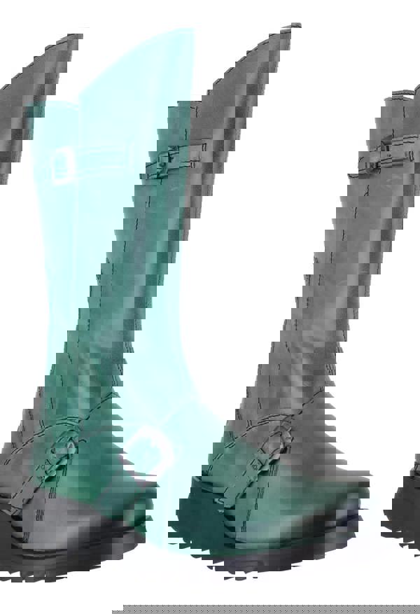 Fly London Mes 2 Womens Wedge Heel Leather Buckle Mid-Calf Boots