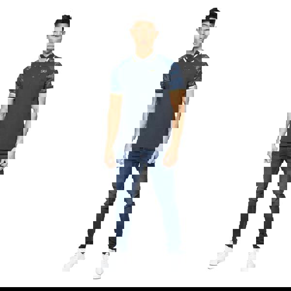 Crosshatch Mens Cramdark Camo Polo Shirt - Navy - 