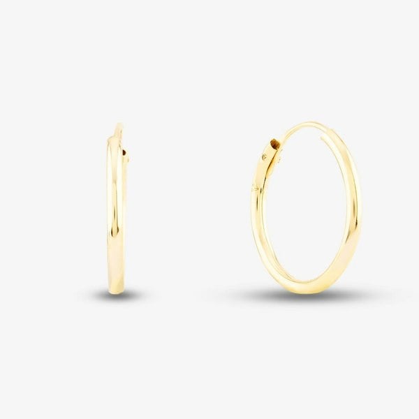 T. H. Baker 9ct Yellow Gold Sleeper Hoop Earrings 1.53.9799