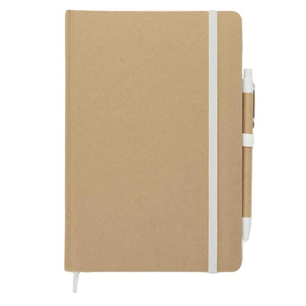 MidOcean Caratil Recycled A5 Notebook & Pen - White - 