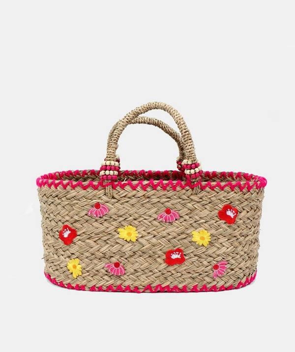 Pia Rossini Kaylee - Straw Beach Basket