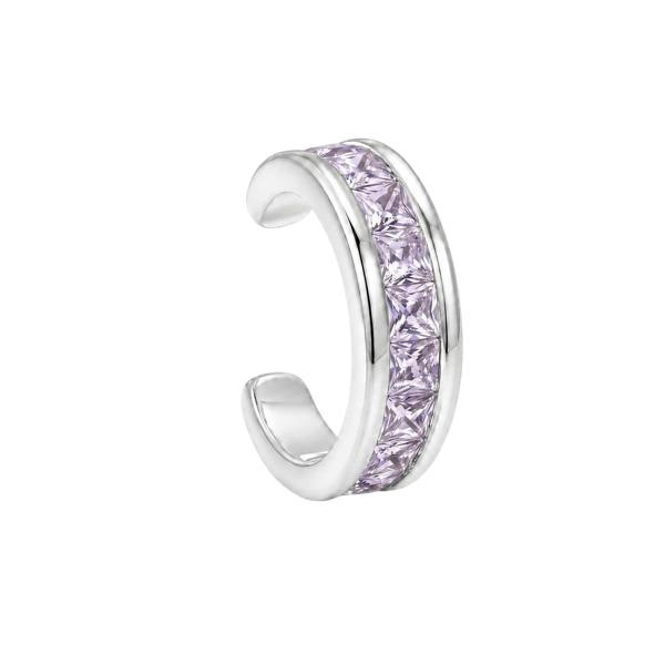 Gold Trip Amethyst Baguette Ear Cuff