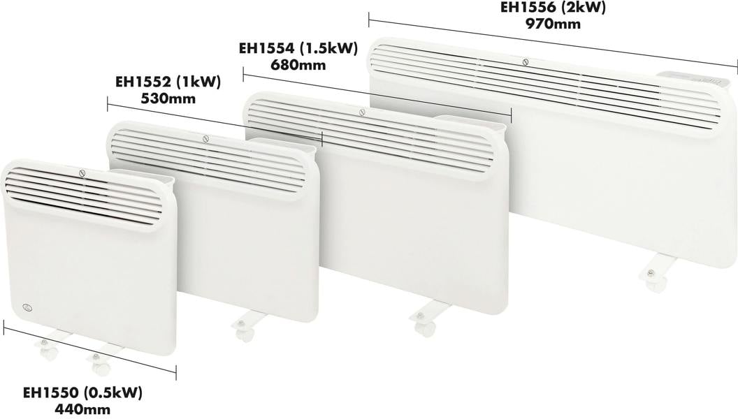 St Helens Prem-i-air Slimline, Wall and Floor Mounting Programmable Panel Heater With Silent Operation (Lot 20 Compliant) (Power (kW) 2)