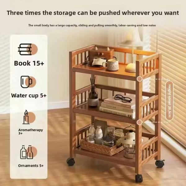 Havendro 3-Tier Storage Trolley Cart with Wheels Rolling Rack