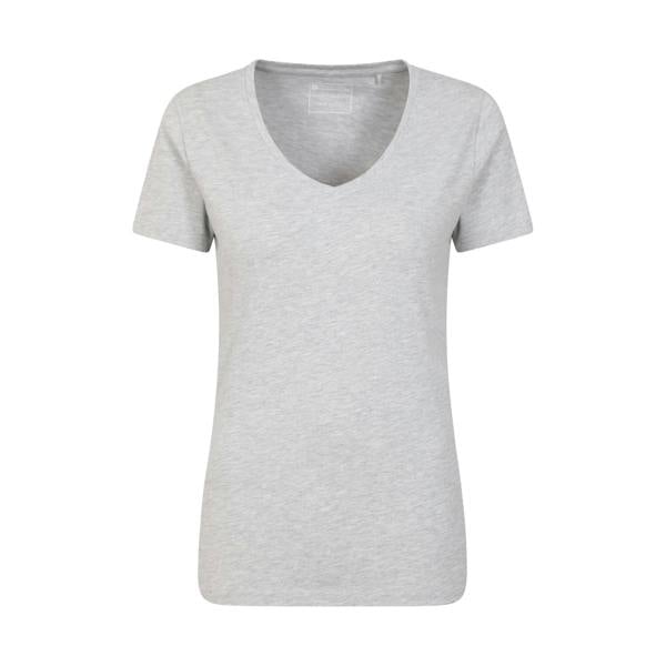 Mountain Warehouse Womens/Ladies Basic Plain V Neck T-Shirt - Grey - 