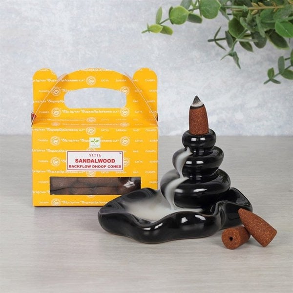 Serano Set of 6 Packets of Satya Sandalwood Backflow Dhoop Cones