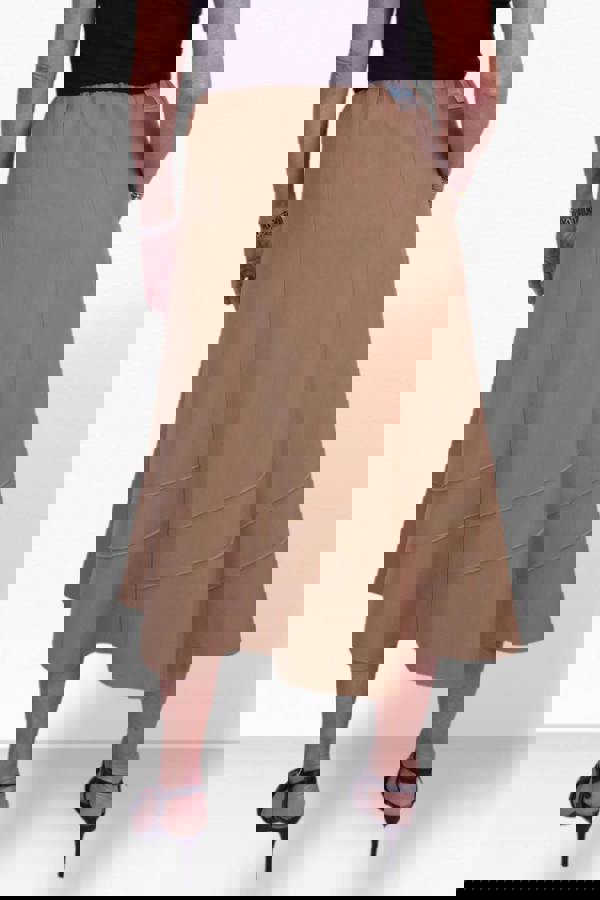 Paulo Due Women's Smart Elasticated Waist Flared Swing Skirt