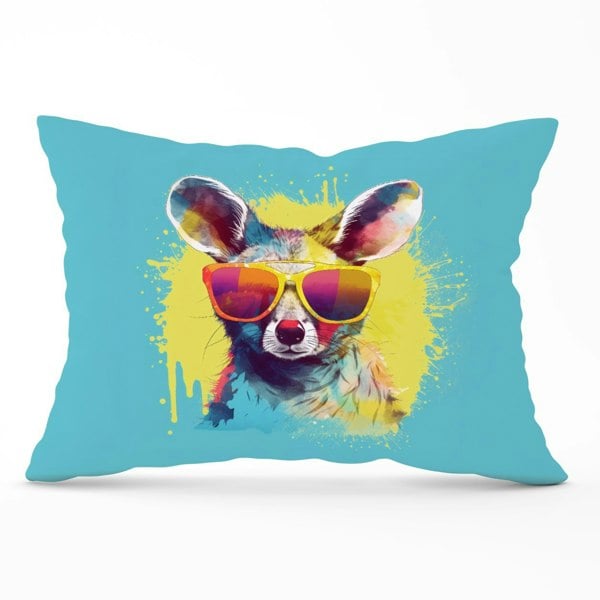 Warren Reed Splashart Wallaby In Glasses Cushions