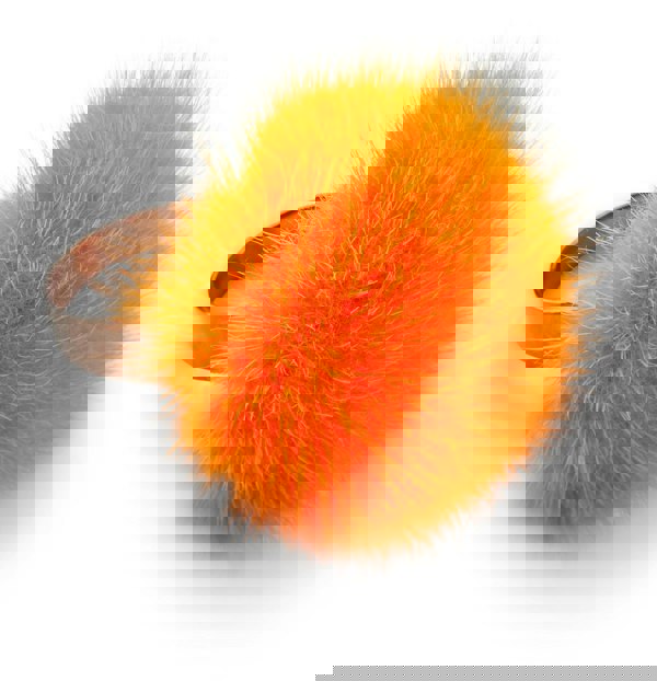 Ring Pom Pom  Orange Red