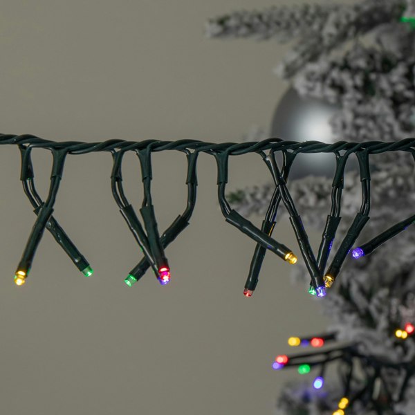 Samuel Alexander 18.5m 1440 LED Christmas Cluster Multi-Action String Lights with Timer in Multi-Coloured