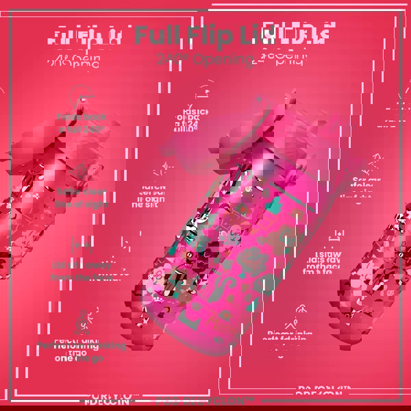 ION8 Leak Proof Kids Water Bottle, Recyclon, Kittens, 350ml (12oz)