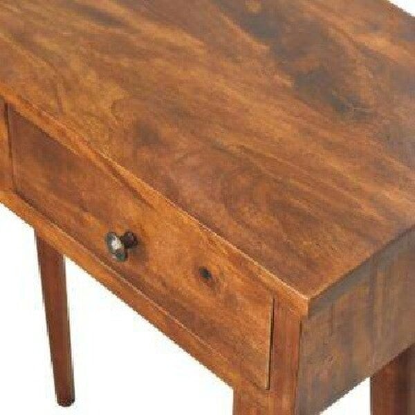 Wyld Haus Olbia Mini Chestnut Mango Wood Hallway Console Table 2 Drawers