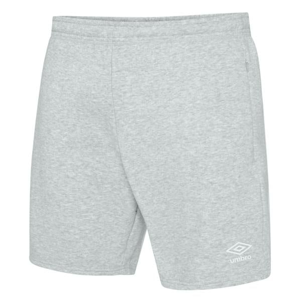 Umbro Mens Club Leisure Shorts - Grey Marl/White - 