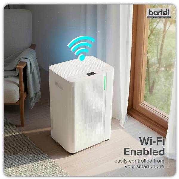 Dellonda Baridi Dehumidifier with Digital Display & 24hr Timer 12L White - DH147