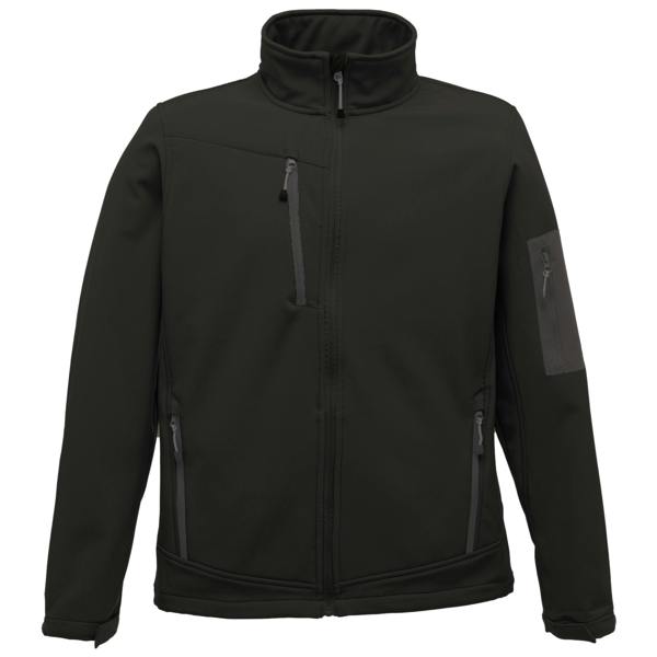 Regatta Professional Mens 3 Layer Membrane Soft Shell Jacket - Black/Seal Grey