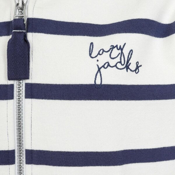 Lazy Jacks LJ101S - Ladies Striped Full Zip Hoody - Twilight